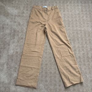 MaxMara Camel Hair Trouser Pant Womens 6 Tan Office Workwear Career Straight Leg